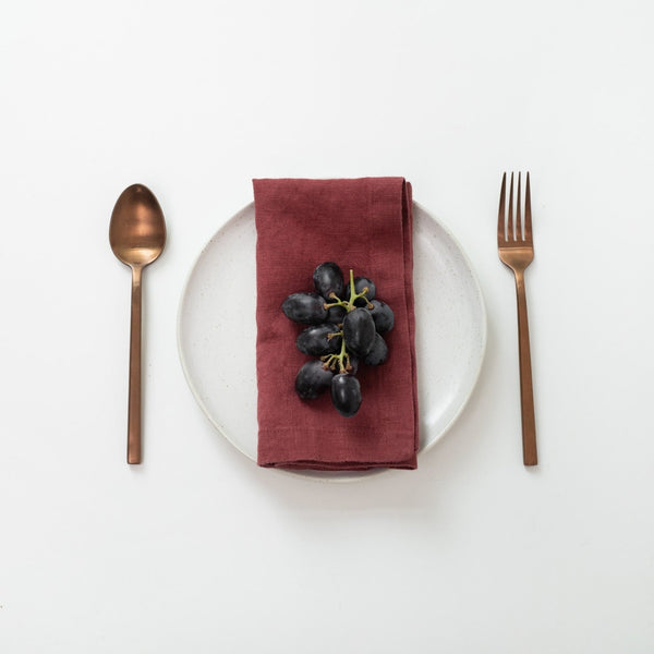linen tales Marsala Linen Napkins Set of 2