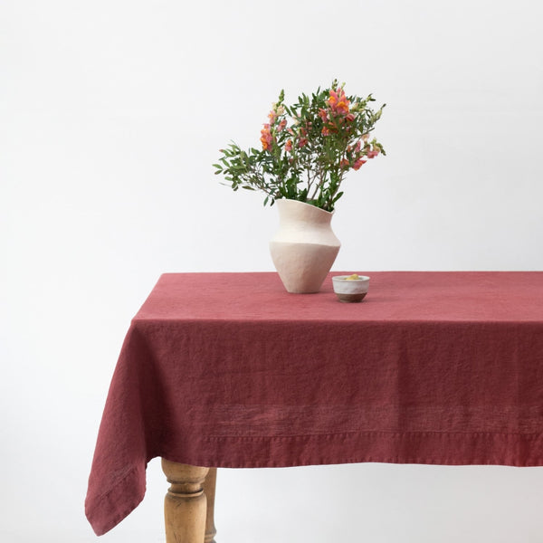 Linen Tales Marsala Linen Tablecloth