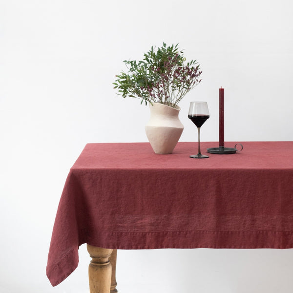 linen tales Marsala Linen Tablecloth