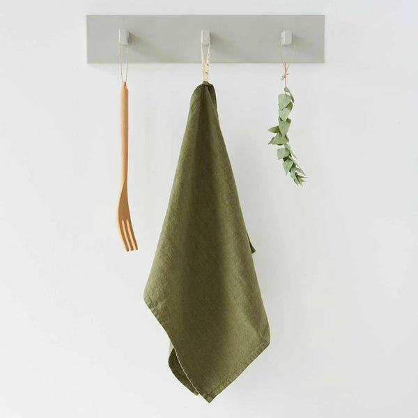 linen tales Martini Olive Linen Kitchen Towel