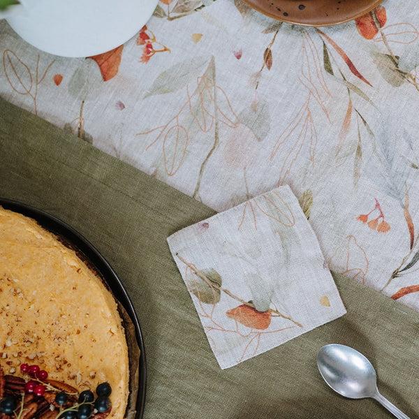 Linen Tales Martini Olive Linen Table Runner