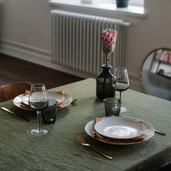 Linen Tales Martini Olive Linen Tablecloth