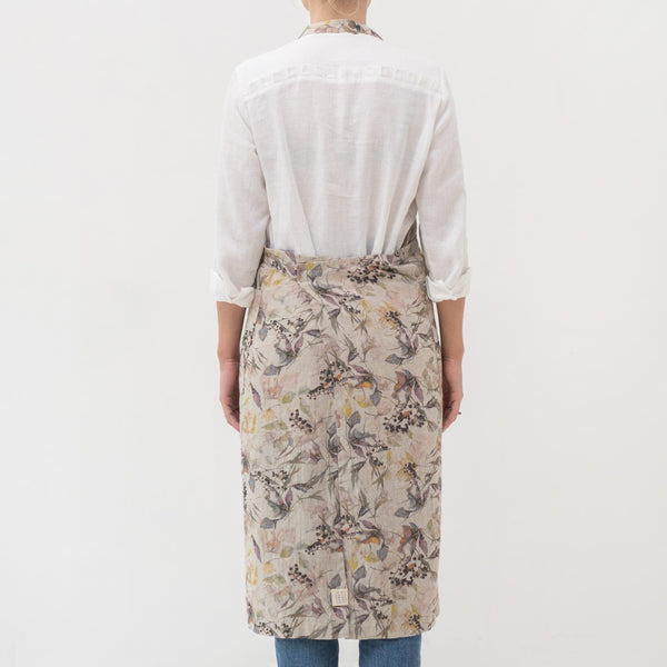 Linen Tales Meadow On Natural Linen Chef Apron