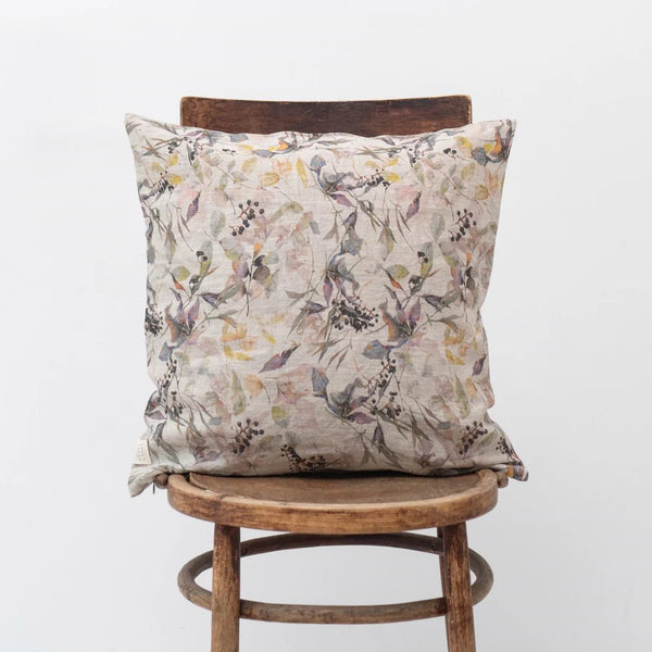 linen tales Meadow on Natural Linen Cushion Cover