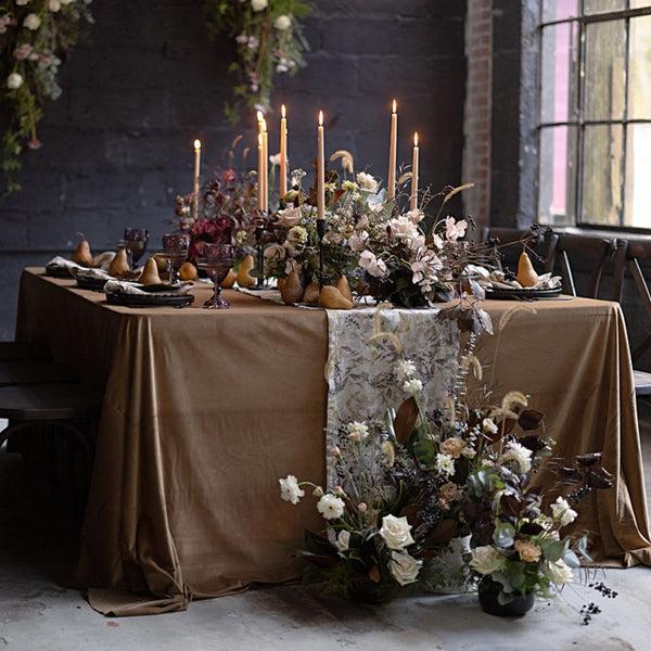 Linen Tales Meadow On Natural Linen Table Runner