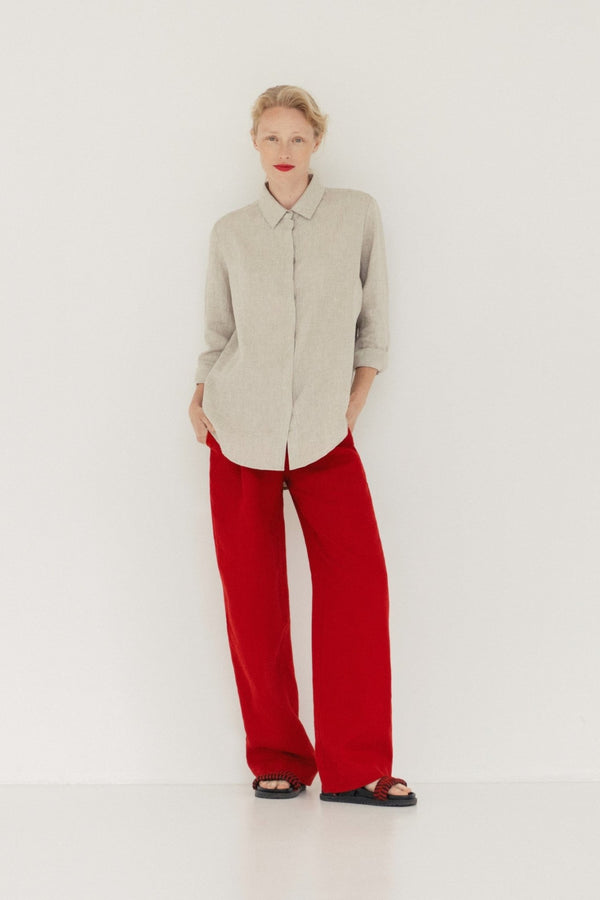 Linen Tales Melange Linen Azalea Shirt