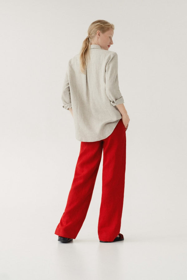 Linen Tales Melange Linen Azalea Shirt