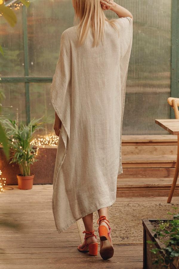 Linen Tales Melange Linen Beach Dress