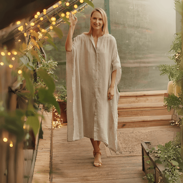 Linen Tales Melange Linen Beach Dress