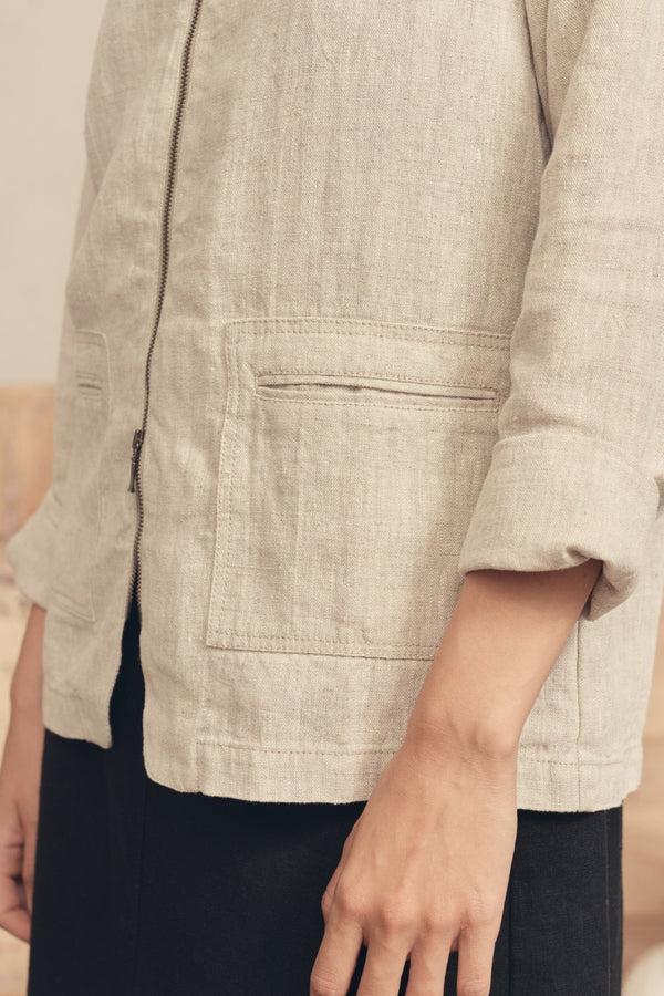 Linen Tales Melange Linen Cherry Tree Jacket