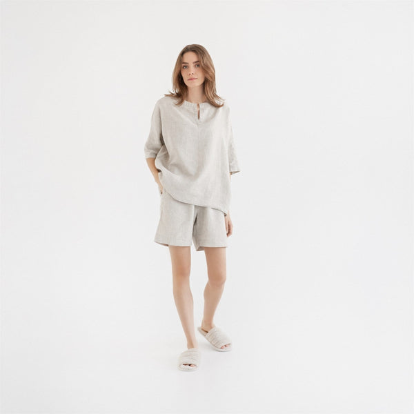 linen tales Melange Linen Clover Pyjama Set