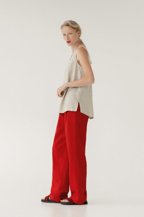 Linen Tales Melange Linen Daffodil Top