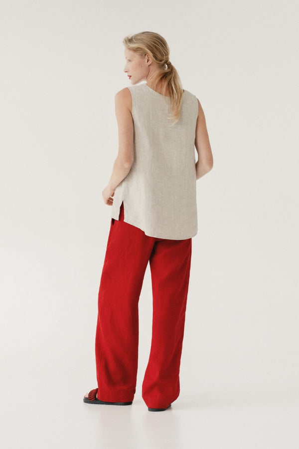 Linen Tales Melange Linen Daffodil Top