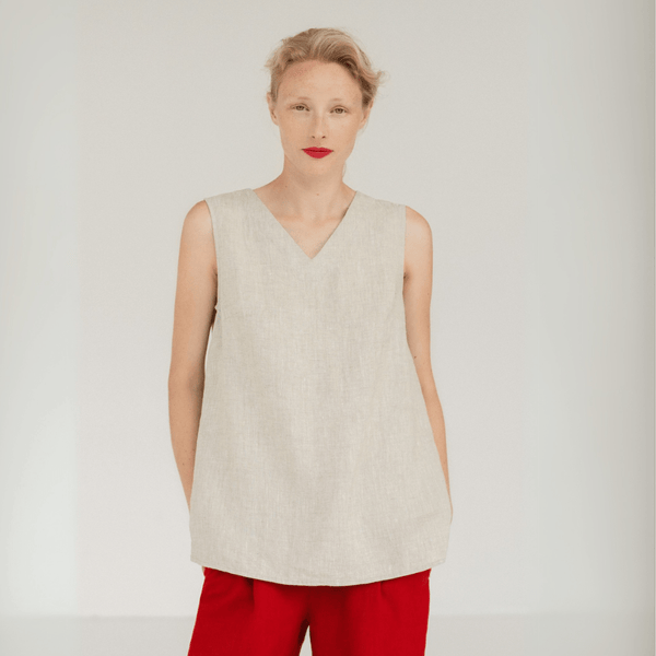 Linen Tales Melange Linen Daffodil Top