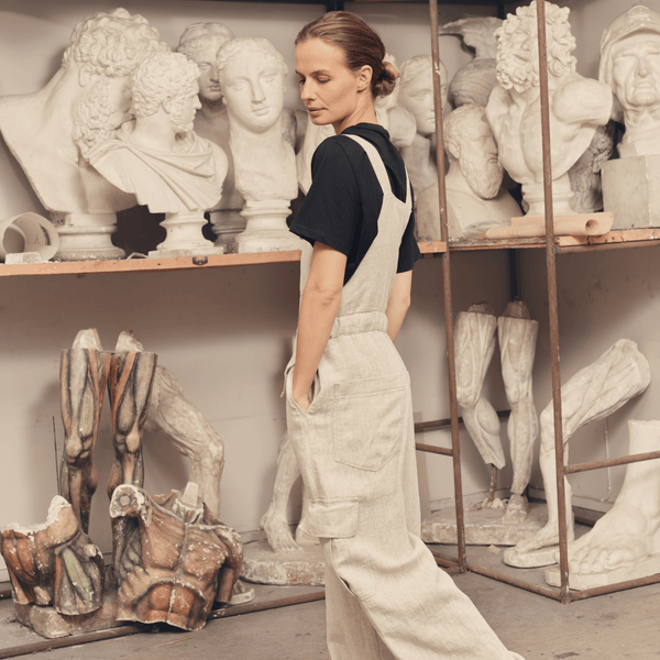 Linen Tales Melange Linen Elm Overalls