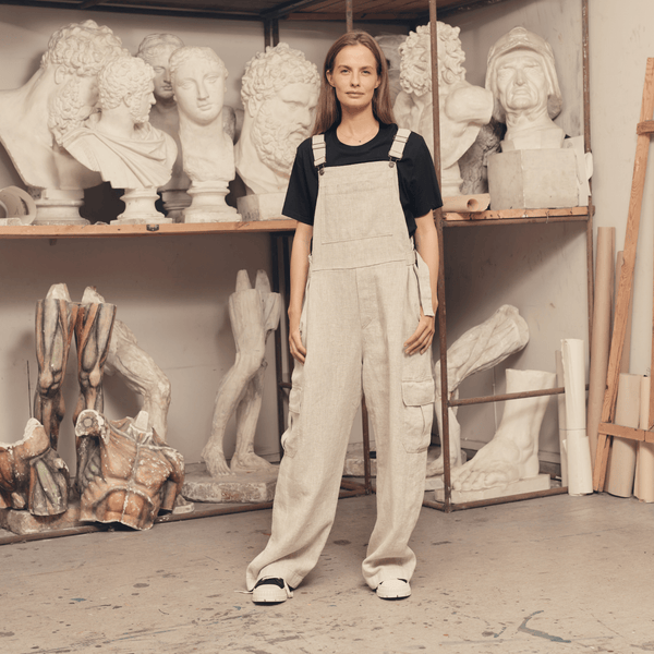 linen tales Melange Linen Elm Overalls