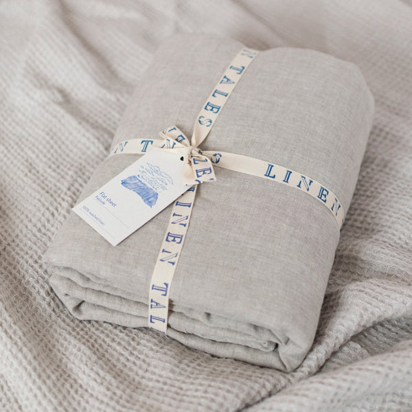 Linen Tales Melange Linen Flat Sheet