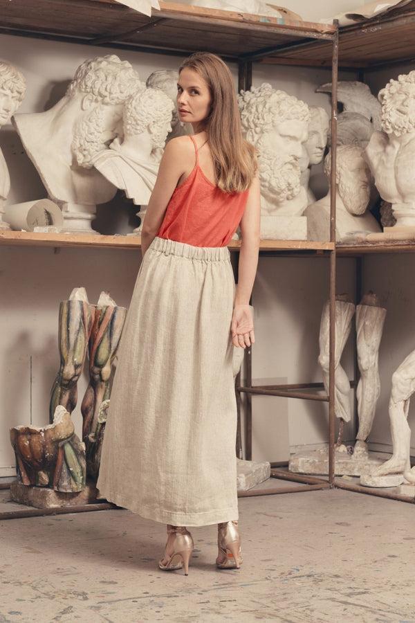 Linen Tales Melange Linen Gardenia Skirt