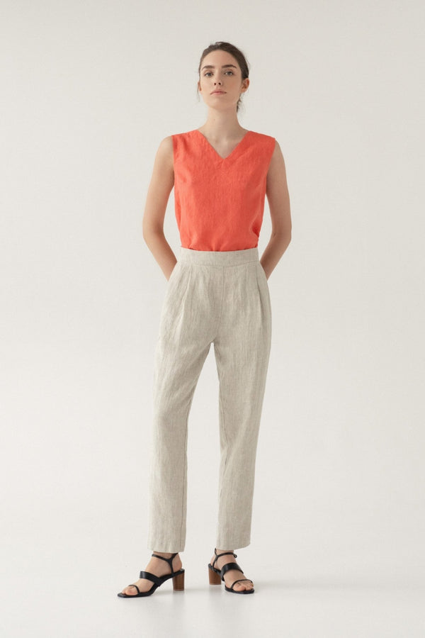 Linen Tales Melange Linen Gladiolus Trousers