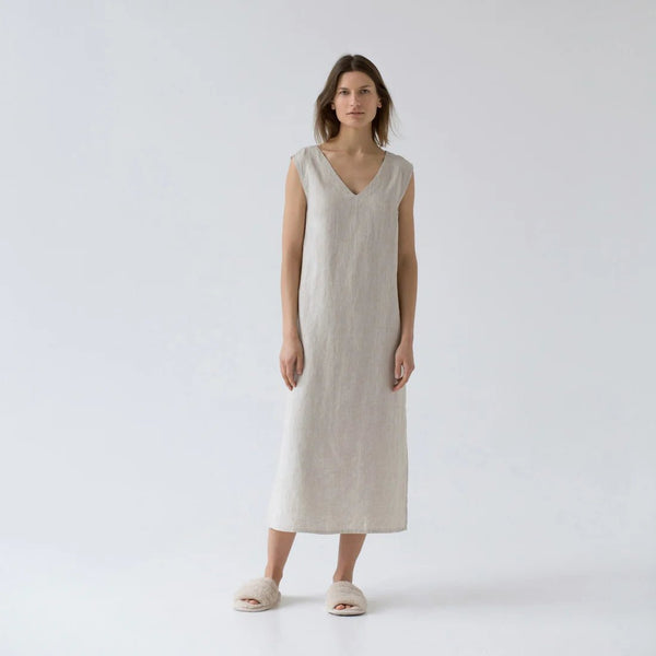 linen tales Melange Linen Nasturtium Nightdress