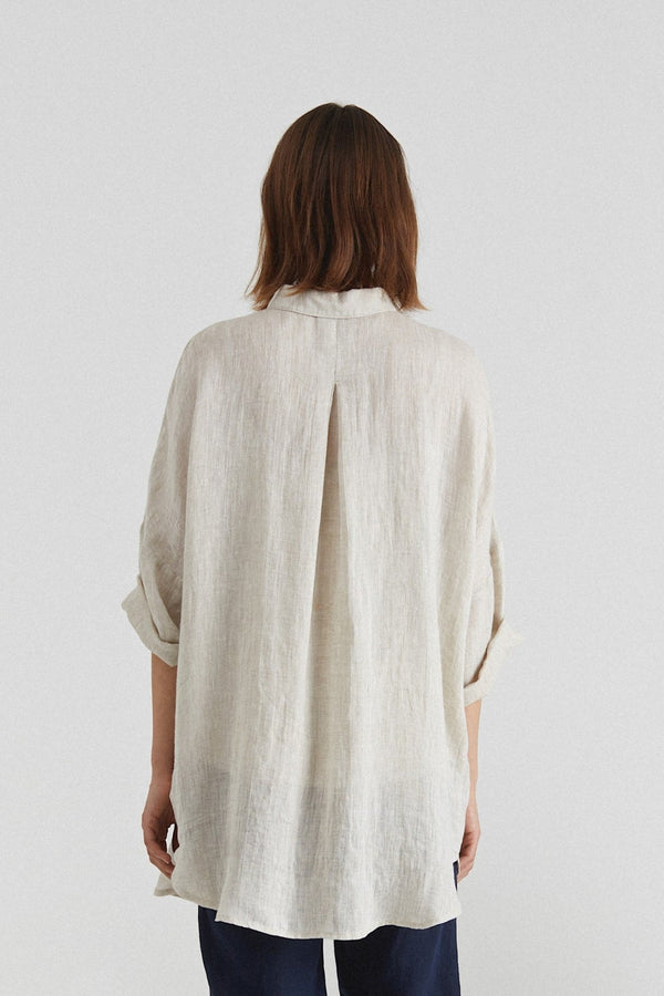 Linen Tales Melange Linen Oregano Shirt