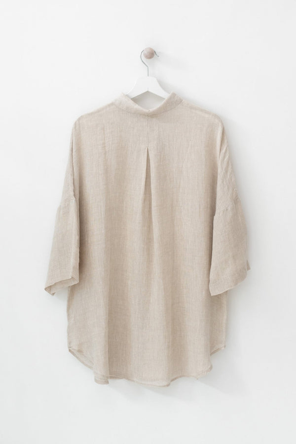 Linen Tales Melange Linen Oregano Shirt
