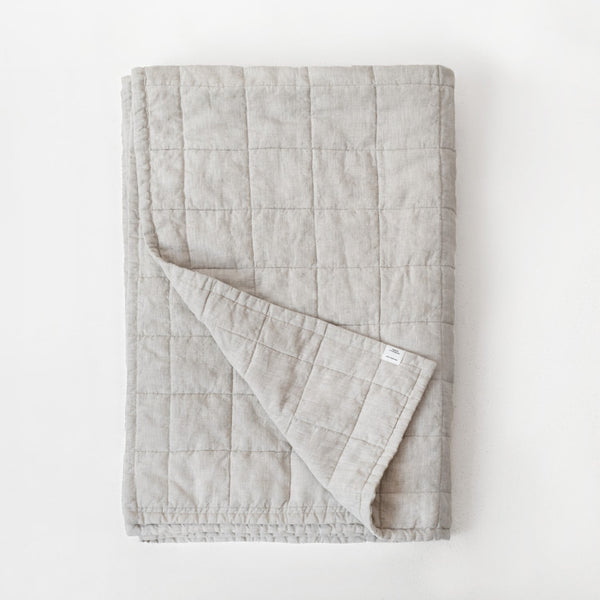 Linen Tales Melange Linen Quilted Blanket