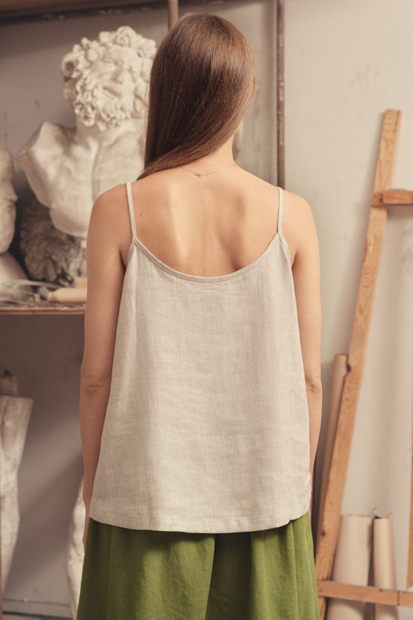 Linen Tales Melange Linen Star Top