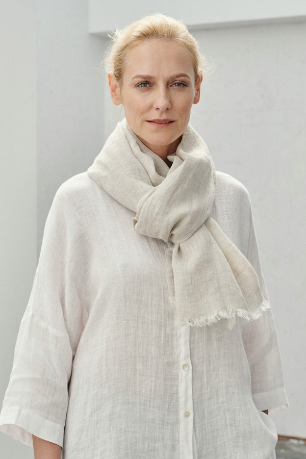 Linen Tales Melange Linen Woodbine Scarf