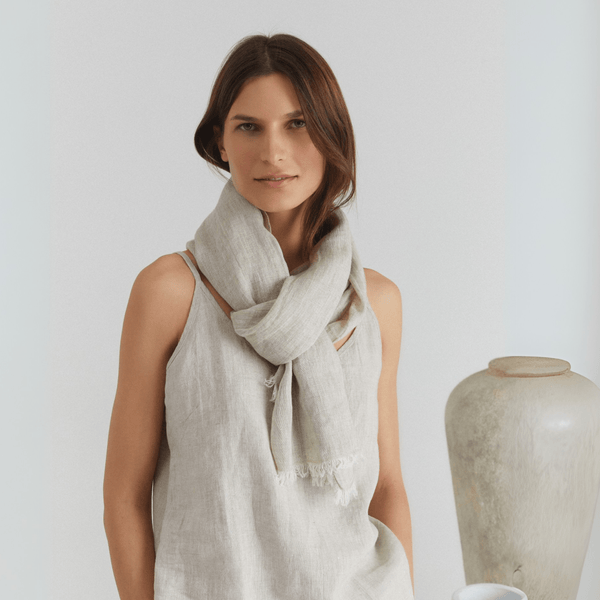 Linen Tales Melange Linen Woodbine Scarf