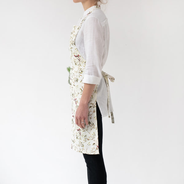 Linen Tales Mistletoe Linen Daily Apron
