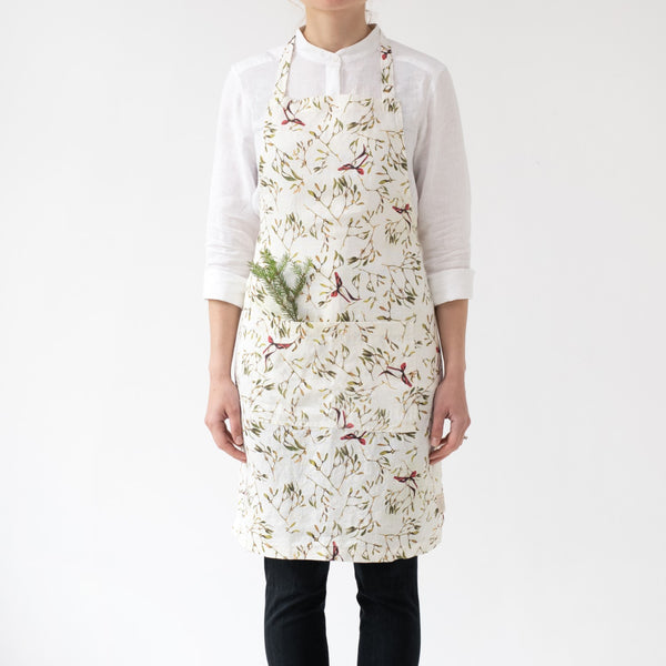 Linen Tales Mistletoe Linen Daily Apron