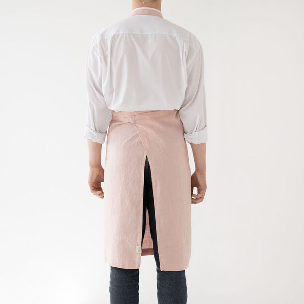 Linen Tales Misty Rose Linen Chef Apron