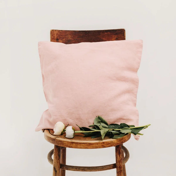 linen tales Misty Rose Linen Cushion Cover