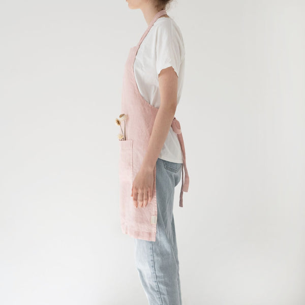 Linen Tales Misty Rose Linen Daily Apron