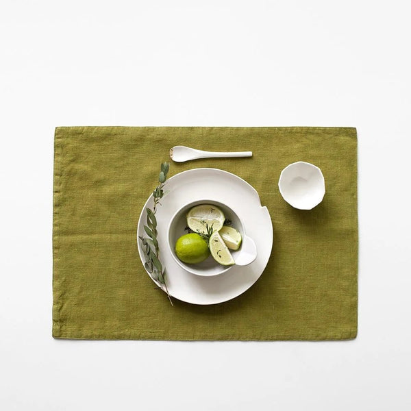 linen tales Moss Green Linen Placemat