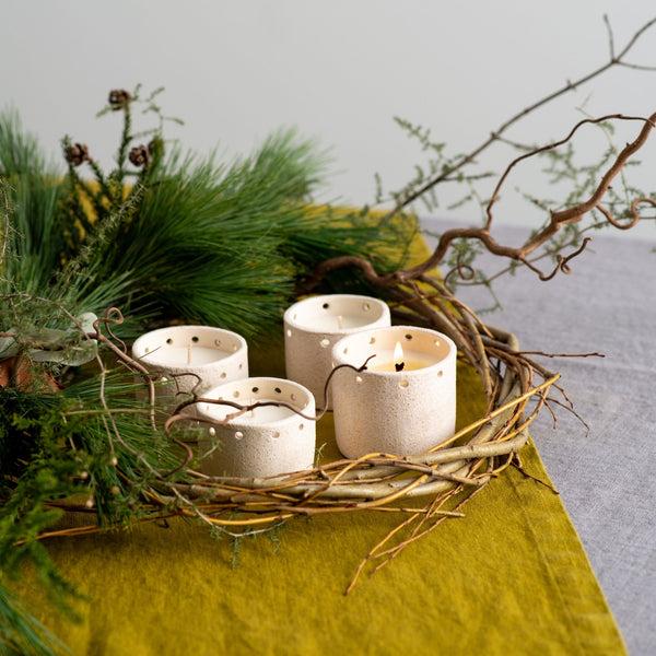 Linen Tales Moss Green Linen Table Runner