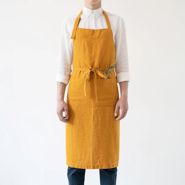 linen tales Mustard Linen Chef Apron