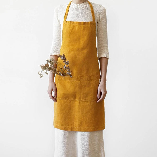 linen tales Mustard Linen Daily Apron