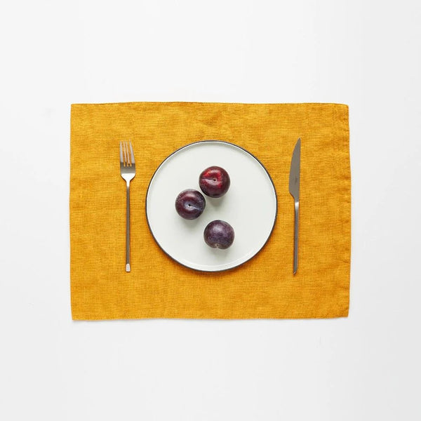 linen tales Mustard Linen Placemat