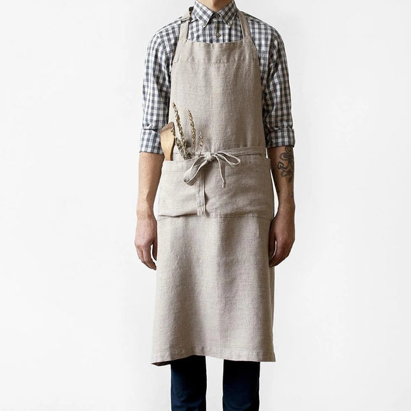linen tales Natural Linen Chef Apron