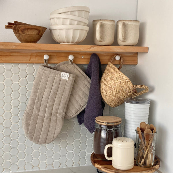 Linen Tales Natural Linen Oven Mitt