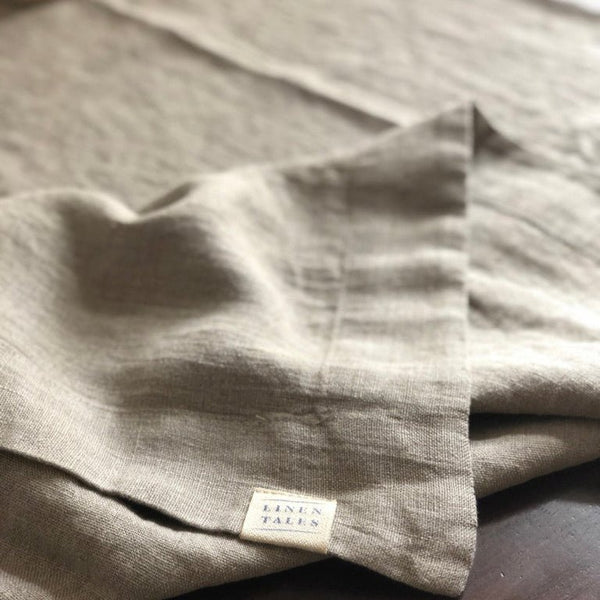 Linen Tales Natural Linen Tablecloth
