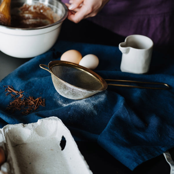 Linen Tales Navy Linen Kitchen Towel