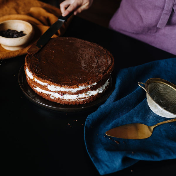 Linen Tales Navy Linen Kitchen Towel