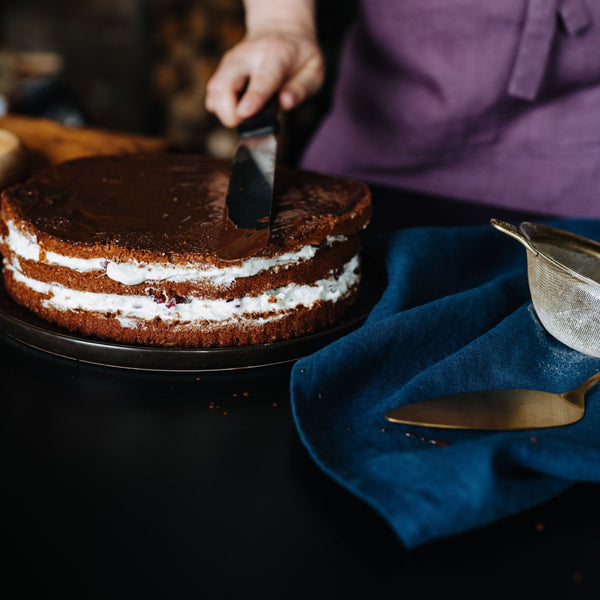 Linen Tales Navy Linen Kitchen Towel
