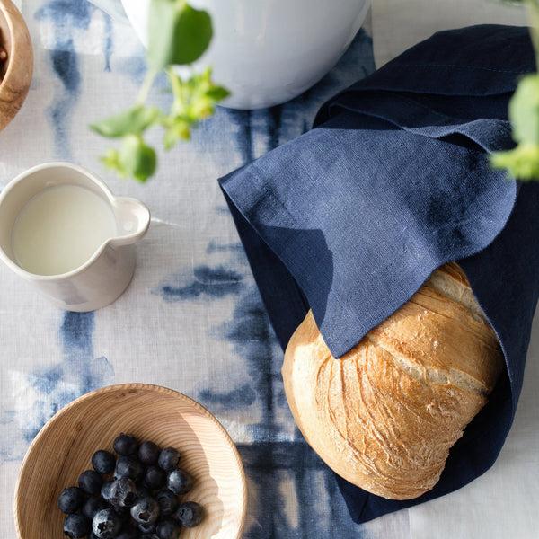 Linen Tales Navy Linen Napkins Set Of 2