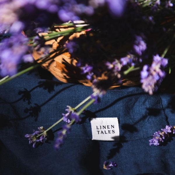 Linen Tales Navy Linen Table Runner