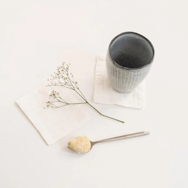 linen tales Off-White Linen Coasters Set of 4