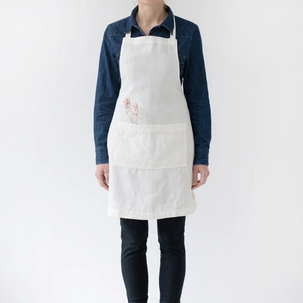 linen tales Off-White Linen Daily Apron